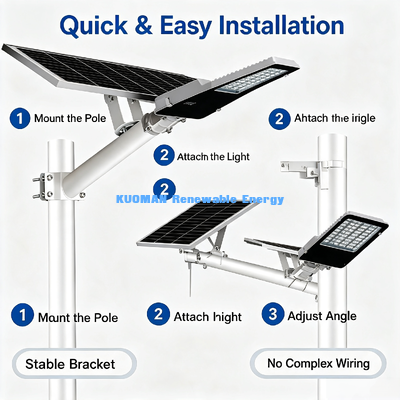 200W High Power Solar Street Light Wide Illumination Driveway Solar Light