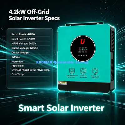 4200VA 24V Солнечный гибридный инвертор 120A MPPT контроллер заряда PV Макс. вход 500V