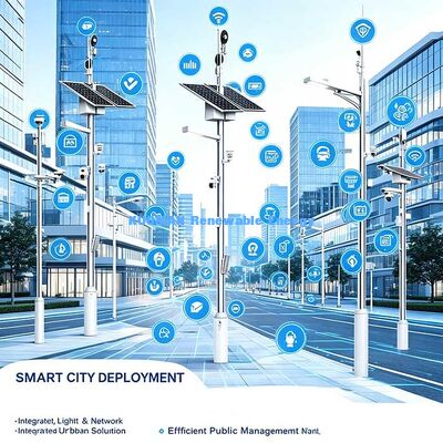 Умный солнечный столб 02 | Интегрированный IoT-столб на солнечной энергии для парков, деревень и общественных мест