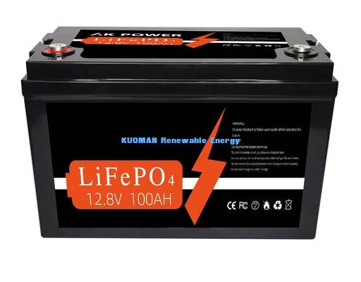 12V 100Ah 1280Wh Литийная батарея с глубоким циклом с 8000 циклами для хранения энергии и питания корзины для гольфа