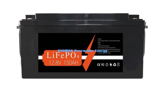 КМ батарея 1920Wh 12V 150Ah литийная батарея глубокий цикл с 8000 циклов для хранения энергии и RV / вилочный погрузчик / гольф-коляска / яхты