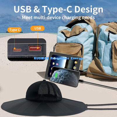 KM Новый складной портативный перезаряжаемый солнечный колпак