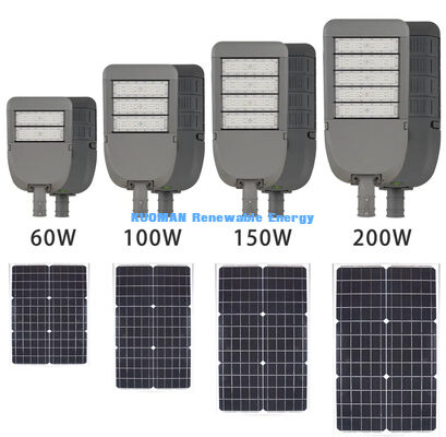 Уличный водонепроницаемый IP65 светодиодный уличный фонарь мощностью 50 Вт с раздельной солнечной панелью