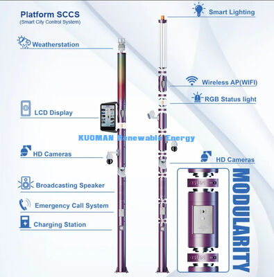 Умная система управления светодиодным экраном Скрытый наружный осветительный столб Умный пульт дистанционного освещения