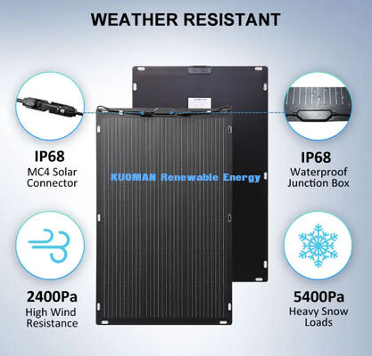 Гибкий Дом Путешествия RV двусторонний гибкий солнечный панель 200W FFC и углеродного волокна