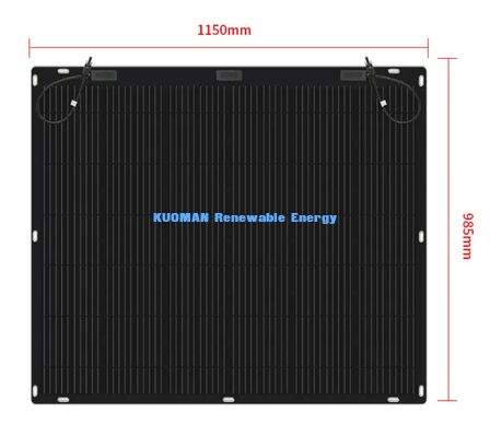 200W Экологичная гибкая солнечная панель с распределительной коробкой со степенью защиты IP67 для нулевого углеродного следа