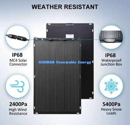 Ultra Light 30W ETFE Flexible Solar Panels Portable For Hiking / Climbing / Grid Travel