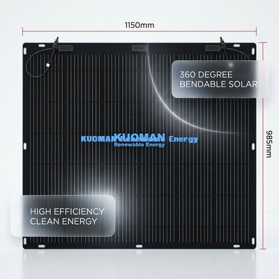 200W Экологичная гибкая солнечная панель с распределительной коробкой со степенью защиты IP67 для нулевого углеродного следа