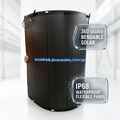 200W Экологичная гибкая солнечная панель с распределительной коробкой со степенью защиты IP67 для нулевого углеродного следа