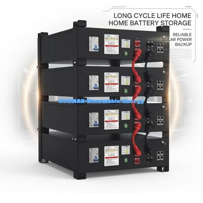 Система хранения энергии для дома KM New Power 51.2V 400Ah LiFePO4 с емкостью от 10.24 кВтч до 30.72 кВтч и сроком службы 6000 циклов