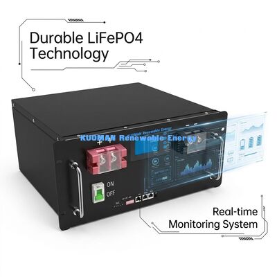 Аккумуляторная система хранения энергии KM 48V 200Ah LiFePO4 для дома с емкостью 10,24 кВтч и более 8000 циклов для бытового хранения энергии