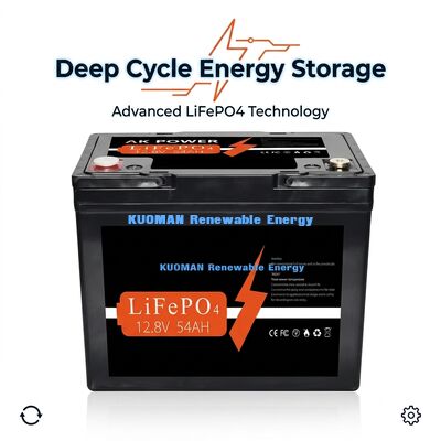 12V 50Ah LiFePO4 литийная батарея с энергией 691,2Wh и призматические элементы для глубоких циклов