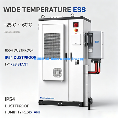 Global Certified All-in-One Commercial Solar ESS 107.52kWh 50kW Hybrid Inverter Factory Hotel Storage Unit