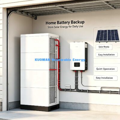 30.72kWh Max Stackable LiFePO4 Battery 10-Year Support For Home Solar Project
