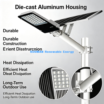 10AH Lithium Battery Solar Street Light 12 Hours Full Night Backyard LED Lamp