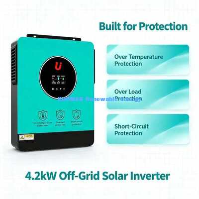 4.2kW Grid Connected Off Grid Hybrid Solar Inverter Wide AC Input 90-280VAC