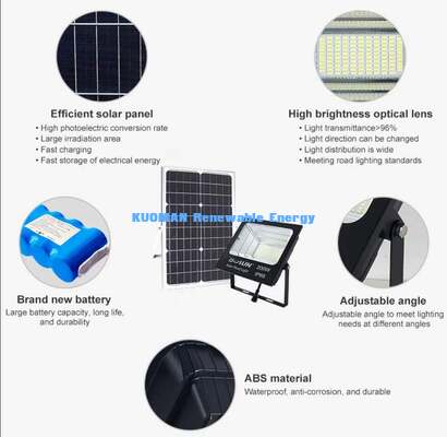 Adjustable Angle Solar Panel Solar Flood Light Fast Charging Outdoor Lamp